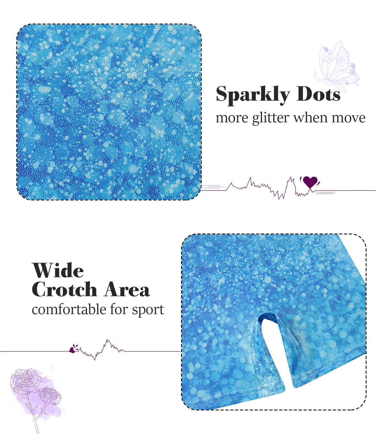 Vogseek Sparkly Gymnastics Leotards for Girls 7 8Y White Blue Dancewear