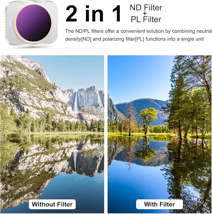 4-Pack ND/CPL Filters Set for DJI Air 2S Drone, ND32/CPL Filters Compatible