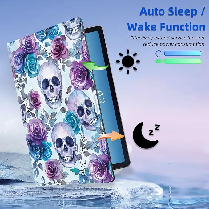 for Amazon Fire Max 11 2023 Release Table Case 11'' Rotating Auto Wake Sleep Leather Table Case for Amazon Fire Max 11 2023 Release Stand Bird Flowers Design for Woman Man