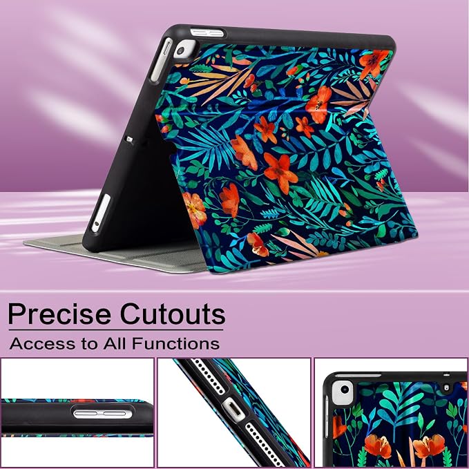 Vimorco for iPad Air 3rd Generation Case Leather iPad Pro 10.5 inch Cover | for iPad 9th/8th/7th Generation Case 10.2 Inch with Pocket&ampPencil Holder&ampHand Strap&ampMulti-Angle Animal Party