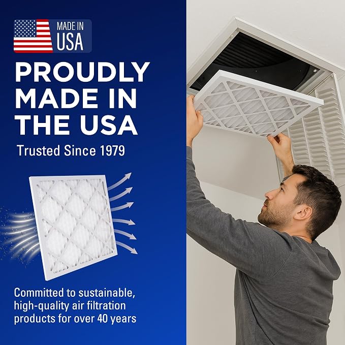 16x20x1 Air Filters, MERV 8 Pleated HVAC AC Furnace Filter Replacement