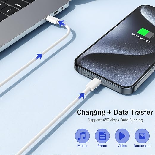 iPhone 17 16 15 Charger Fast Charging 2Pack 10FT Extra Long USBC to C Cable Cord with 20W Apple iPad USB C Fast Charger USB C Wall Charger Block for iPhone 17/16 Pro Max/17 Air/16 Pro/15/15 PlusiPad