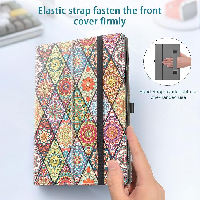 Case for All-New Amazon Fire HD 10 Tablet (13th/11th Generation 2023/2021 Release) 10.1 - Slim Folding Stand Cover with Auto Wake/Sleep Hand Strap &amp Stylus Pen Holder Black Cat