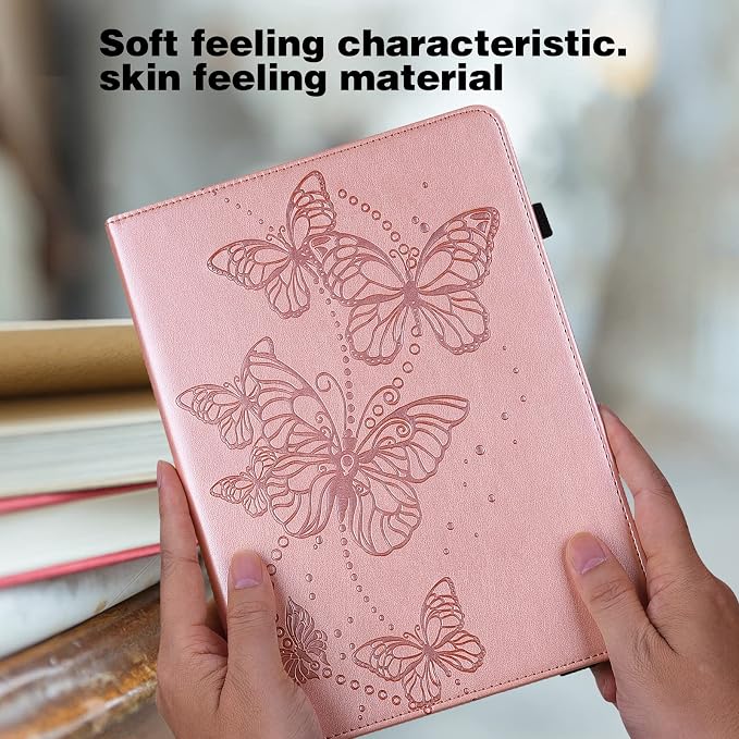 Case for Samsung Galaxy Tab A 10.1 2016 (No S Pen Version)Butterfly PU Leather Folio Flip Stand Case 10.1 Inch (SM-T580/T585/T587) - Blue