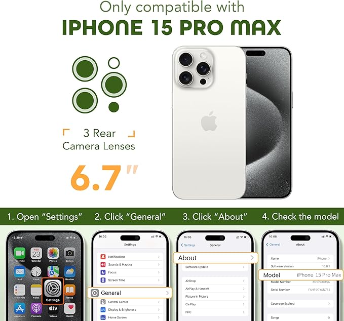Magnetic for iPhone 15 Pro Max Case, Compatible with MagSafe, Built-in Privacy Screen Protector and Camera Protection, Anti Spy Full Body Dustproof Shockproof Hard Phone Case 6.7", Green