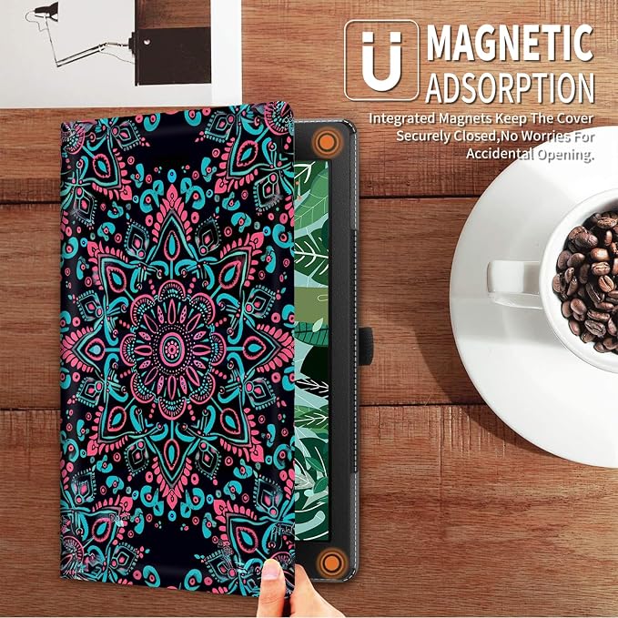 FUYOCWE for iPad Pro 13 Inch Case (M47th Generation2024 Model A2925A2926A3007)PU Leather Slim Folding Stand Case for iPad 13 7th GenAuto Sleep Wake Cover -A Dream Catcher Wolf