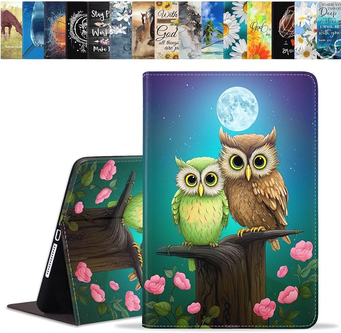 Case for Samsung Galaxy Tab A 8.0 2019 (SM-T290/T295/T297) Slim Lightweight PU Leather Stand Cover with Auto Wake/Sleep for Galaxy Tab A 8.0 Inch Abstract Watercolor Art Dogs