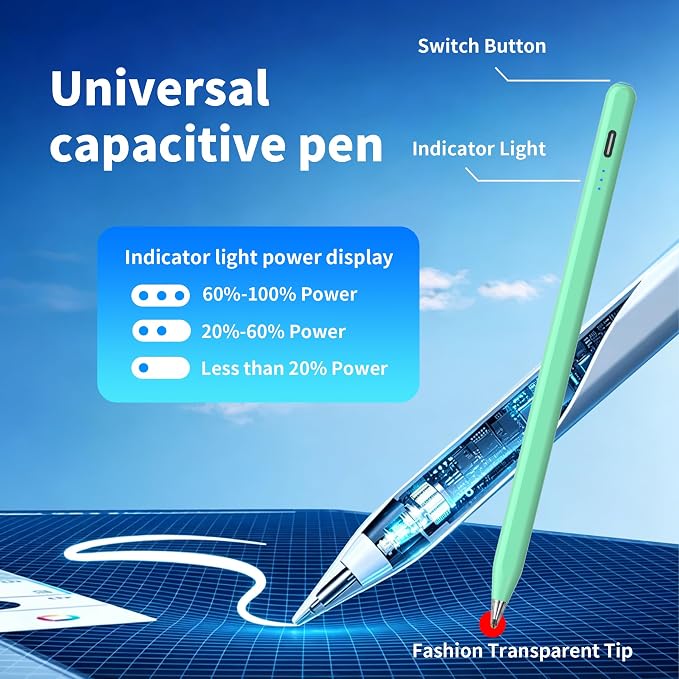 Galaxy Tab A11+ Stylus Pen for Samsung Table A11/A9+/A9 Drawing Stylus for Android Tablets Precise Writing PencilFast ChargingAuto SleepButton on/Off (Black)