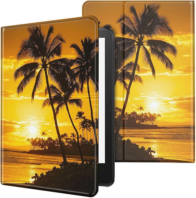 Case for All-New Kindle Paperwhite 12th Generation 7 inch 2024 &amp Kindle Colorsoft Signature Edition 2024 Lightweight Protective PU Leather Smart Stand Cover with Auto Wake Sleep - a Beautiful Gala