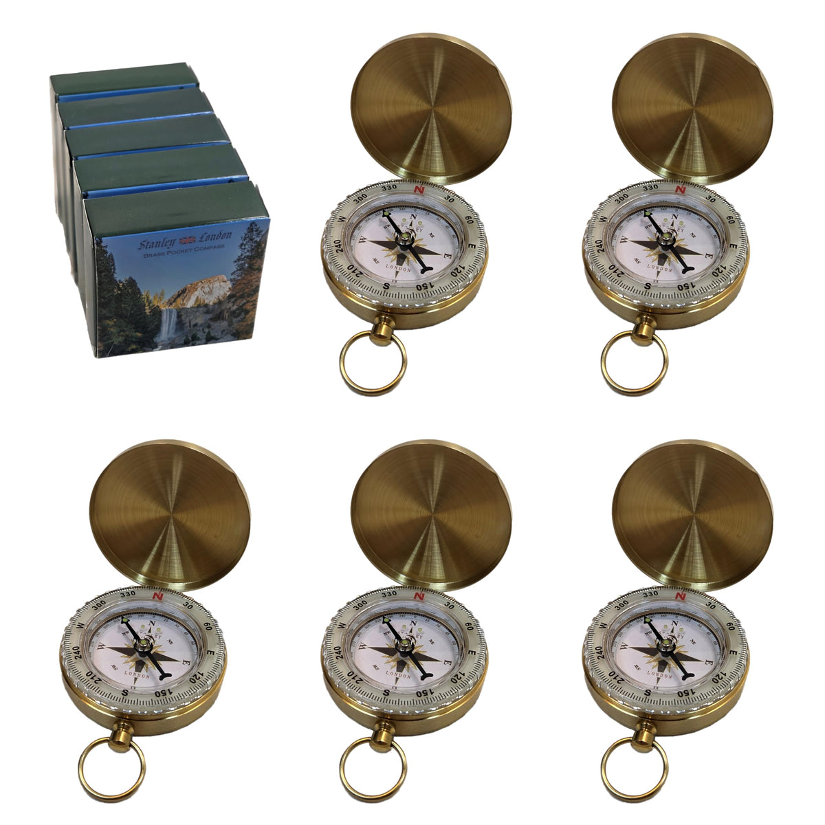 Glow in the Dark Brass Pocket Compass for Kids – Waterproof Navigation Tool for Camping, Hiking, Backpacking, Orienteering, Hunting, Survival Gear, Outdoor Safety & Adventure Gift