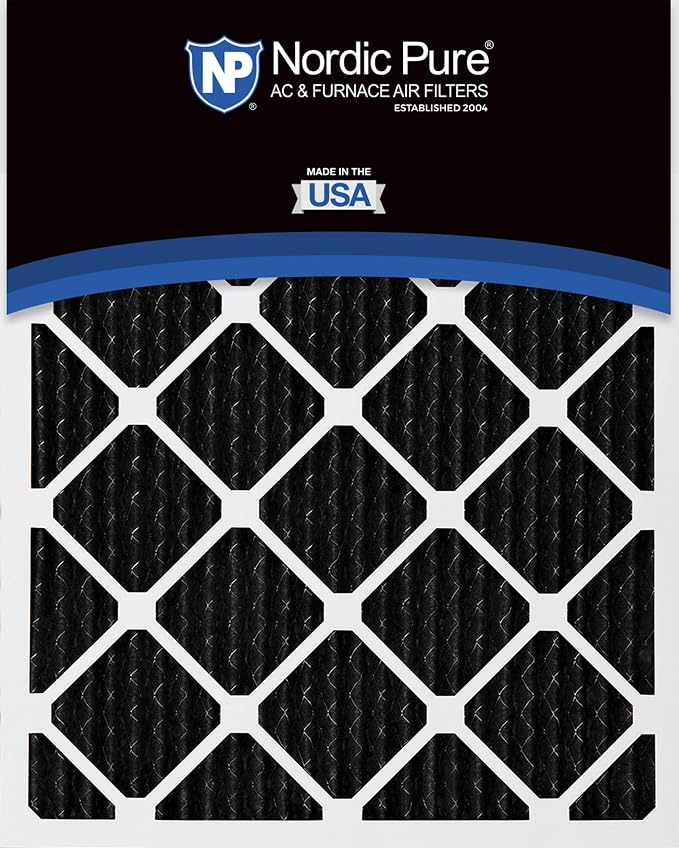 Nordic Pure 16x25x1 Pure Carbon Pleated Odor Reduction Furnace Air Filters 6