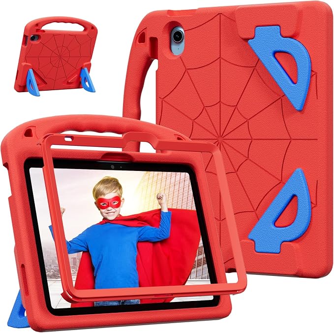 Kids Case for iPad 9th/8th/7th Gen. (10.2-inch 2021/2020/2019) | Shockproof Cover with Built-in Screen Protector and Stand Black