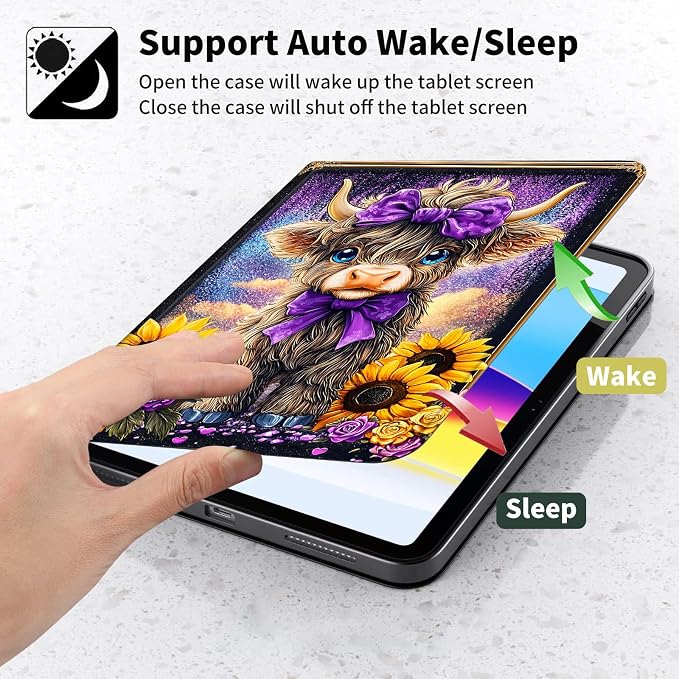 Case for Kindle Paperwhite 12th Generation 7 &amp Kindle ColorSoft Signature Edition – PU Leather with Auto Sleep/Wake Slim Lightweight Protective Cover – Beach Sunset Palms