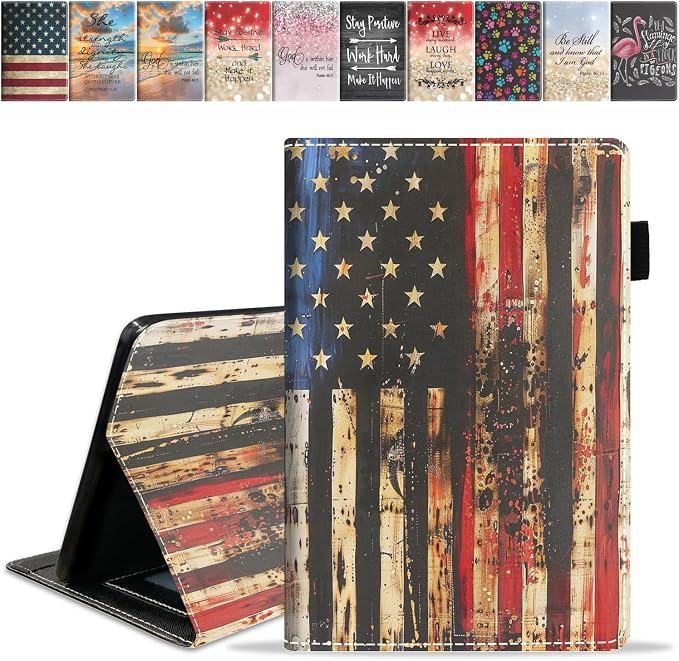 Case for Amazon Fire HD 10 Tablet (9th/7th Generation 2019/2017 Release) Slim PU Leather Cover with Card Slot &amp Auto Wake/Sleep for Fire 10.1 Tablet African American Girl