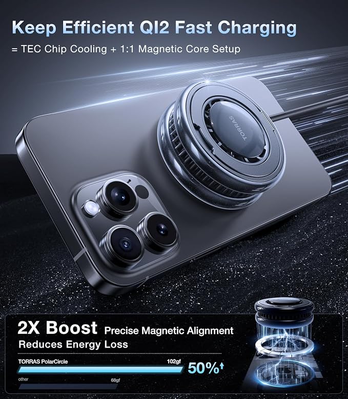 TORRAS PolarCircle Qi2 Mag-Safe Charger &amp Magnetic Case — Buy Together to Save 15%