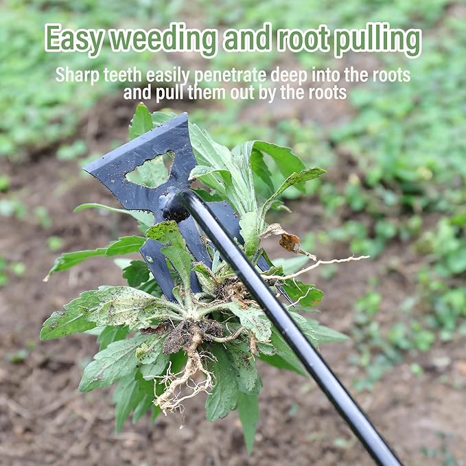 Weed Remover Tool,New Durable Garden Weeding Tools, Portable Garden Weeder Tool for Vegetable Gardening Backyard Farm Planting & Weeding (Black Handle)