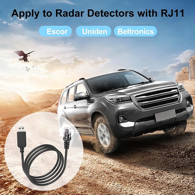 Radar Detector Cable USB to DC3.5 Plug Cablefor Cobra Whistler Escort Valentine One Uniden Beltronics Radar DetectorReplacement Power Cable for Radar Detectors (DC3.5-6.56ft)