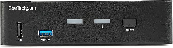 StarTech.com 2 Port DisplayPort KVM Switch - 4K 60Hz - Single Display - Dual Port UHD DP 1.2 USB KVM Switch with Integrated USB 3.0 Hub & Audio-Dell HP Apple Lenovo-TAA Compliant (SV231DPU34K), Black