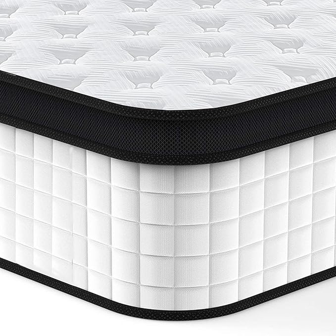 12 Inch Memory Foam Mattress,Twin Size Plush Hybrid Mattress,7-Zone Memory Foam & Pocket Spring,Edge Support & Motion Isolating,Pressure Relief, Certified Foams Fabric,Bed in a Box,Echelon Dream