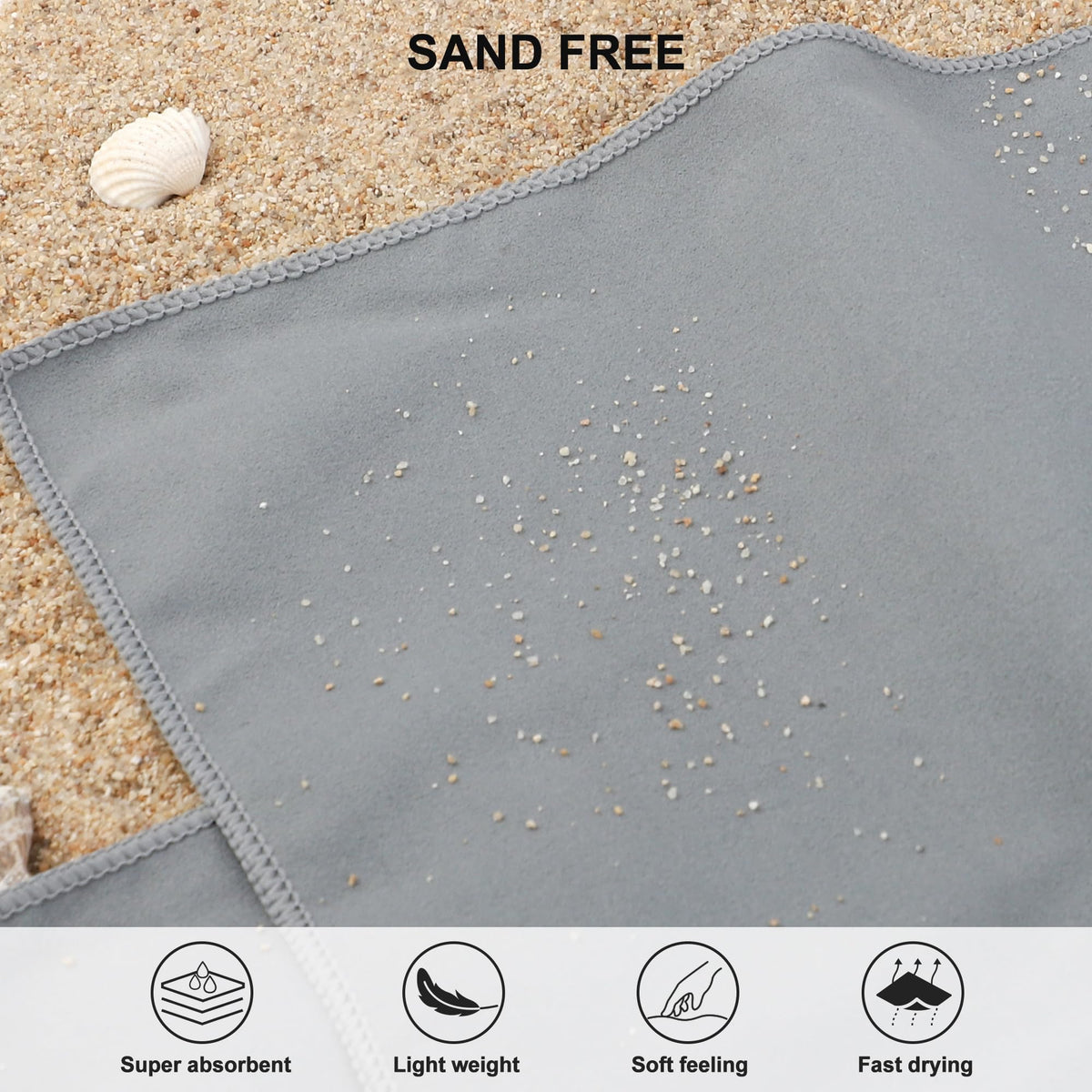 Rainleaf Microfiber Towel Quick Dry Camping & Travel & Gym Towel. Compact