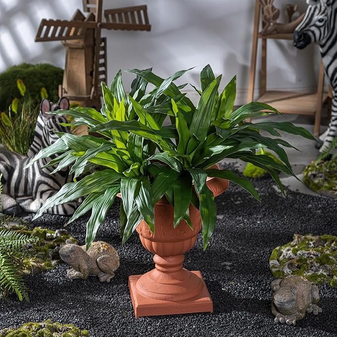 4 Pcs Artificial Greenery Stems Dracaena Faux Branches Artificial Plants Realistic Fake Dracaena Greenery Realistic Plants for Indoor Outdoor Porch Patio Home Office Living Room Decor (Green)