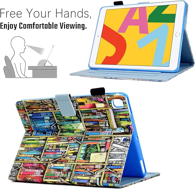 Compatible with iPad 9.7 inch Case/iPad Air 2 Case/iPad Air Case Funut Case for iPad 6th Generation 2018/iPad 5th Generation 2017 Premium Leather Smart Stand Wallet Protective CoverPurple Butterfly