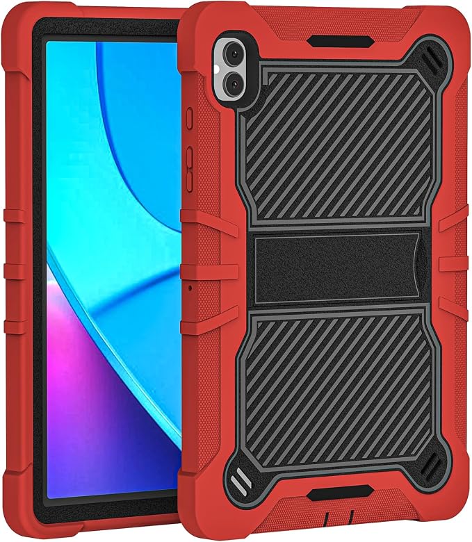 TJS Compatible with Boost Celero 5G Tab Tough Tablet Case (Black) | Strong Kickstand Hybrid Case Cover for Celero 5G Tab