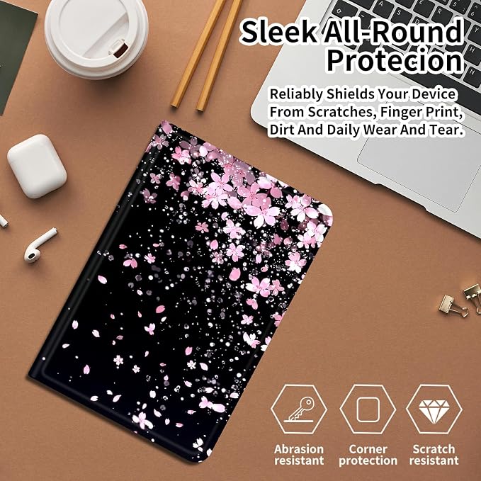 Case for Amazon Fire 7 Tablet 2019/2017 Release 9th/7th Generation PU Leather Smart Protective Cover with Auto Sleep/Wake for Fire 7 2019Beautiful Sunset