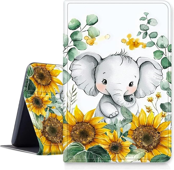 Case for Amazon Fire 7 Tablet 2019/2017 Release 9th/7th Generation PU Leather Smart Protective Cover with Auto Sleep/Wake for Fire 7 2019Dog Wearing Witch Hat Pumpkin