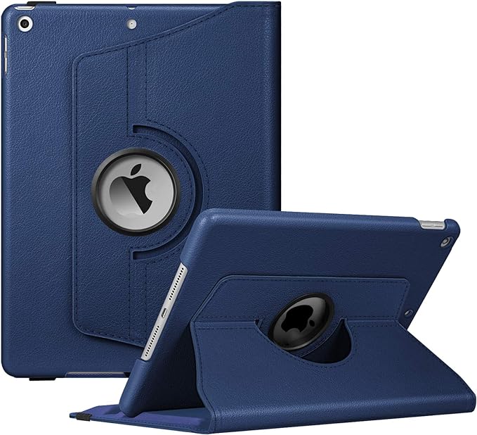 Fintie 360° Rotating Case for iPad 9th / 8th / 7th Generation 10.2 Inch | Swivel Stand Portrait &amp Landscape Viewing Shockproof Cover with Pencil Holder Auto Wake/Sleep Aqua Wave