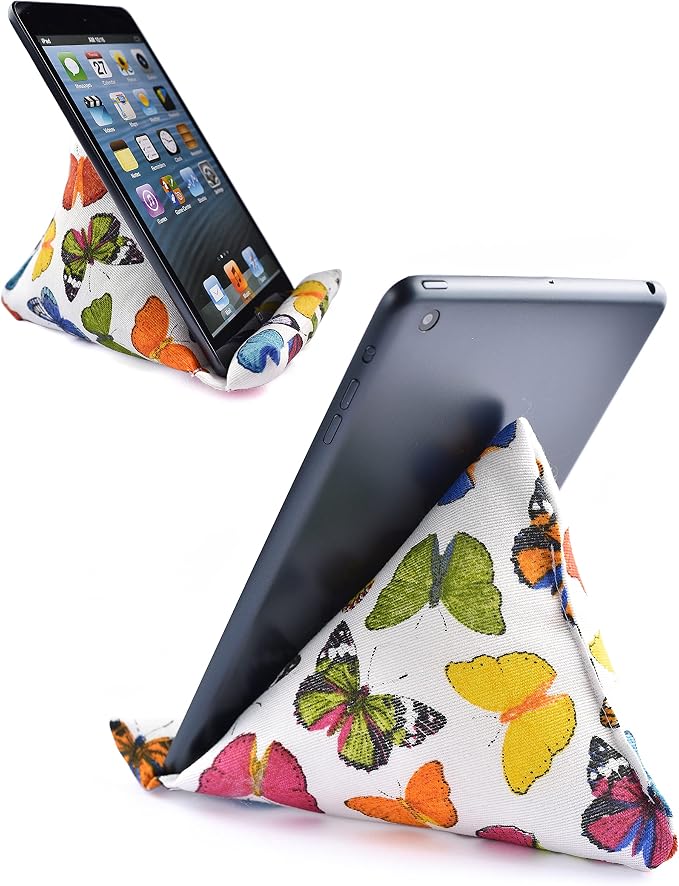 Handmade Phone Pillow Holder - The Wedge Mobile Device Stand - Fabric Phone Stand for All iPhones All Smartphones! 7 x 6.1 x 5.5 Inches (ABC)