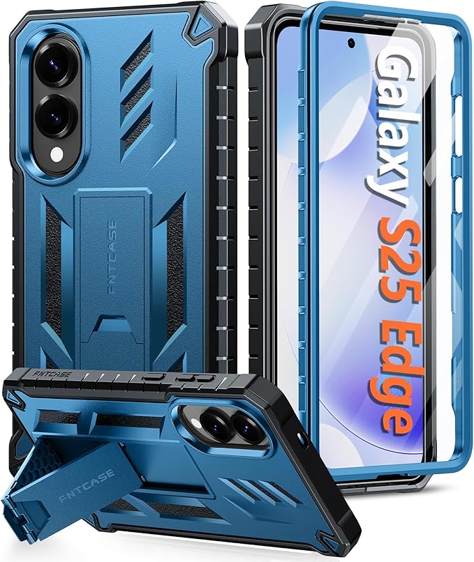 FNTCASE for 11 Pro XL Case Rugged Kickstand 2 Front Frames Black | Built-in Screen Protector 20FT Military-Grade Drop Protection Rugged Heavy Duty Shockproof Full Body Protective Cover
