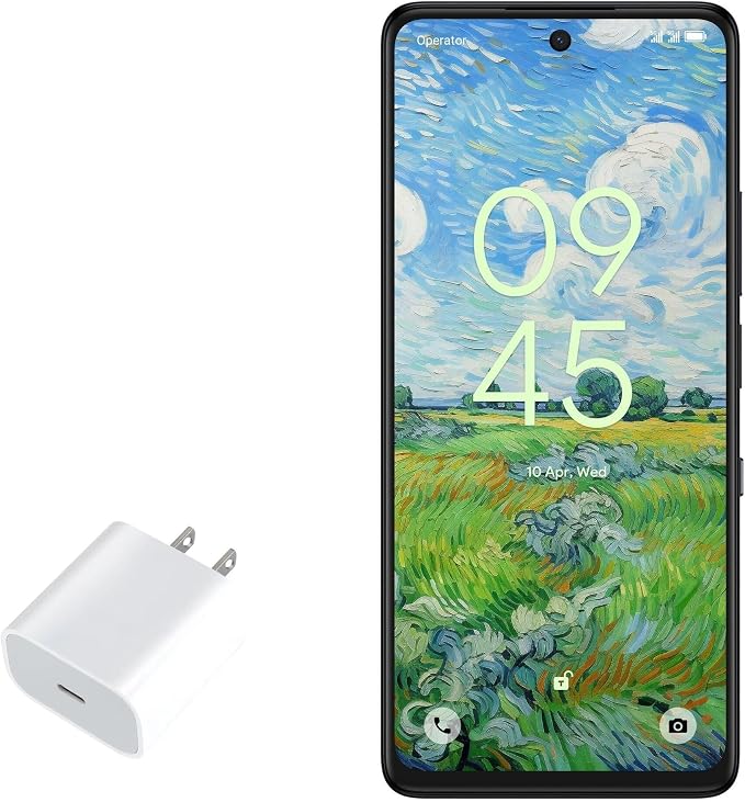BoxWave Charger Compatible with TCL 50 Pro NxtPaper - PD GAN miniCube (30W) 30W Tiny PD GAN Type-C Wall Charger - Winter White