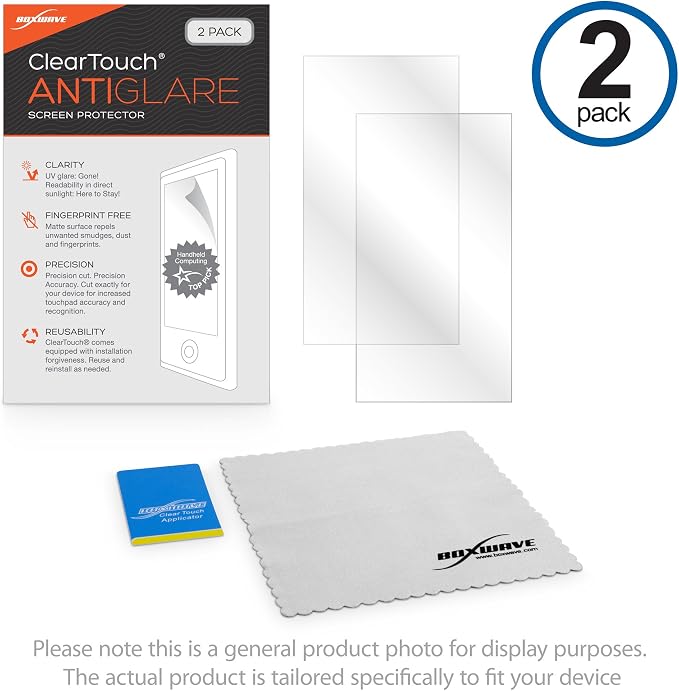 BoxWave Screen Protector Compatible with LG V35 ThinQ - ClearTouch Anti-Glare (2-Pack) Anti-Fingerprint Matte Film Skin