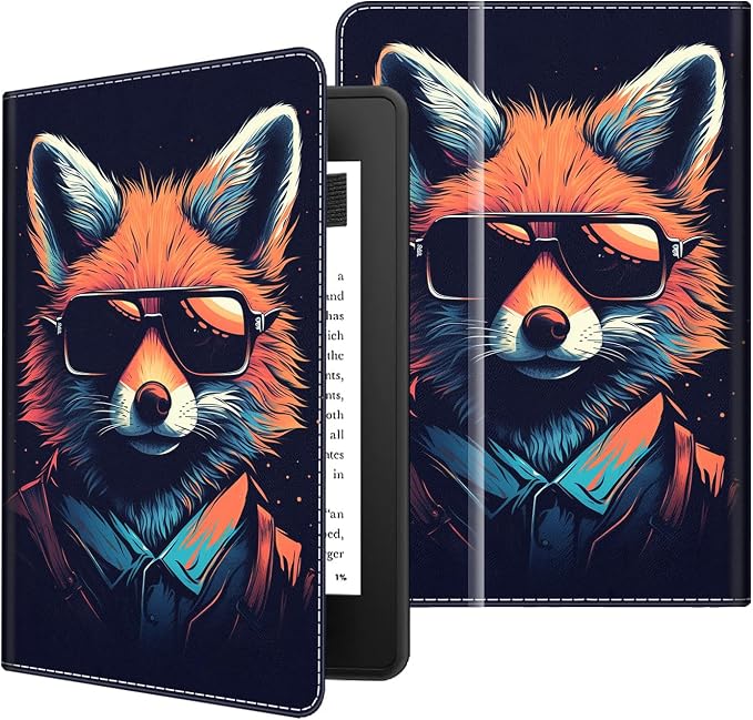 Case for 7 All-New Kindle Paperwhite 12th Gen 2024 &amp Kindle Colorsoft Signature Edition (2024 Release) PU Leather Folio Cover with Auto Wake/Sleep ，Blue Dragon