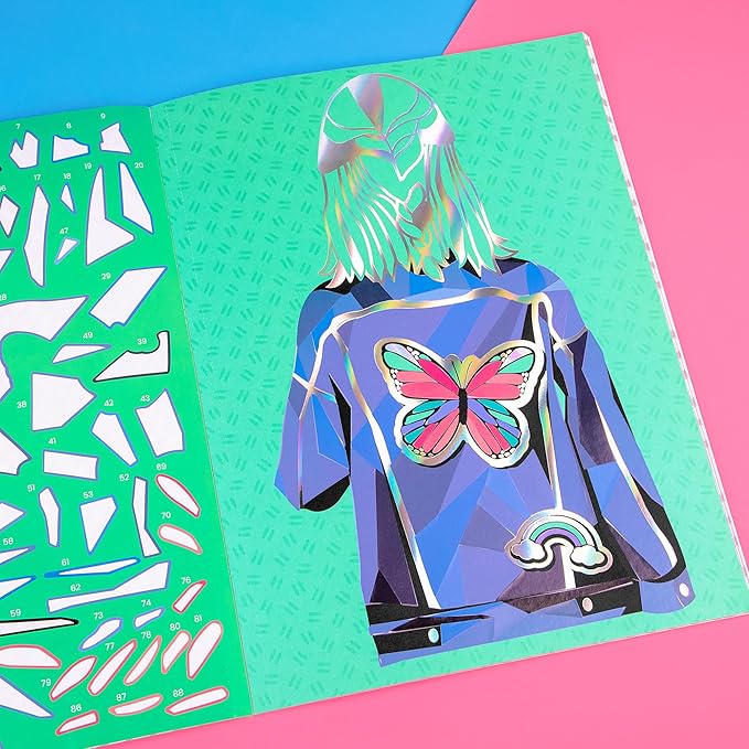 Fashion Angels Sticker It Fashion Sticker by Number Posters, Includes 500+ Trendy Stickers & 12 Posters, Fashion Themed Craft Kit for Tweens & Teens