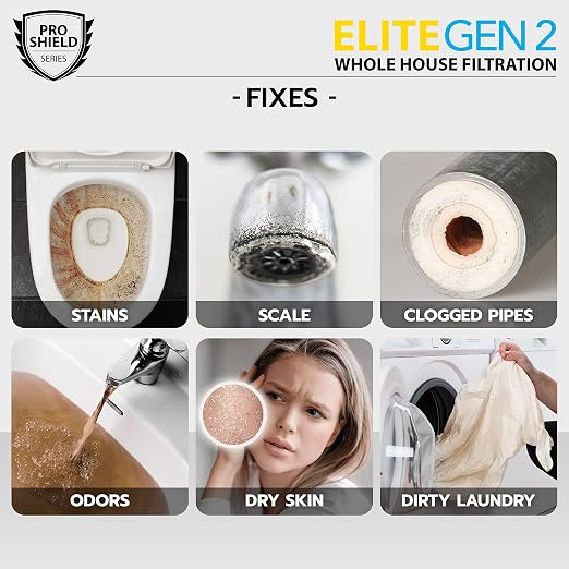 PRO+AQUA Elite Series GEN2 PRO-100-E 3-Stage Whole House Water Filtration System