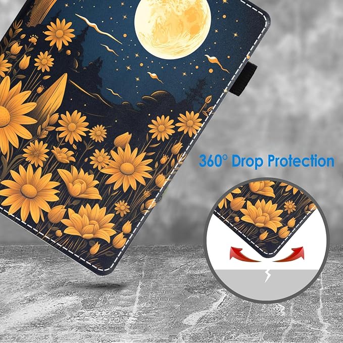 Case for Amazon Kindle Fire HD 10 Tablet 10.1 (9th/7th Generation 2019/2017 Release) Slim Folding Stand Folio Cover with Card Slot &amp Auto Wake/Sleep - African American Girl