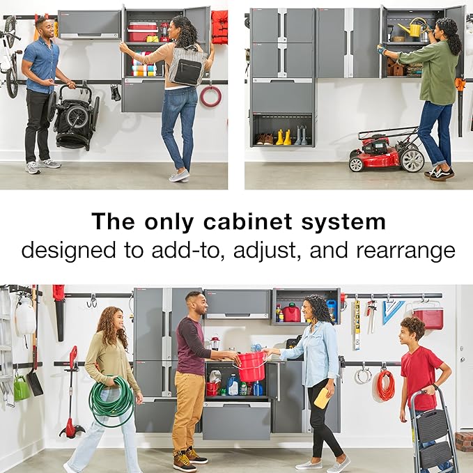 Rubbermaid FastTrack Overhead Wall Cabinet, Storage Cabinet, Garage Storage Systems, Garage Organization