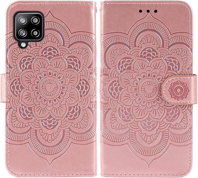 Case for Galaxy A42 5G Case Galaxy M42 5G SM-A426 Wallet Case with Tempered Glass Screen Protector Leather Flip Credit Card Holder Stand Phone Cover Cases for Samsung Galaxy A42 5G Blue