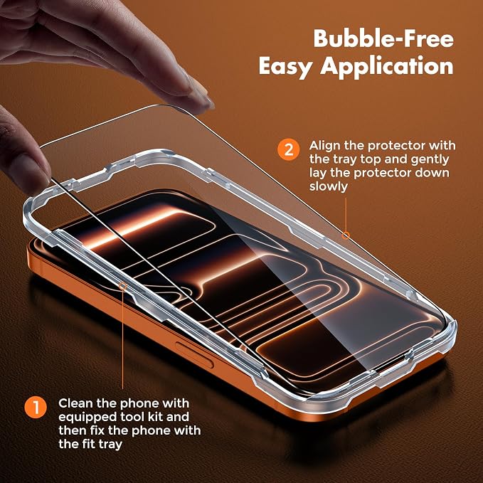 UNBREAKcable 3-Pack Screen Protector for iPhone 15 Double Shatterproof Tempered Glass [Easy Installation Frame] [99.99% HD Clear] [9H Hardness] [Full Coverage] [Case Friendly] for Apple 15 6.1 inch