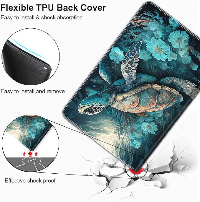 Case for iPad 10.2/10.5，iPad 9th/8th/7th Gen，for iPad 10.2 inch 2021/2020/2019/iPad Air 3rd Gen/Pro 10.5 - Slim Fit Standing Cover with Auto Sleep/Wake，Frog Playing Guitar