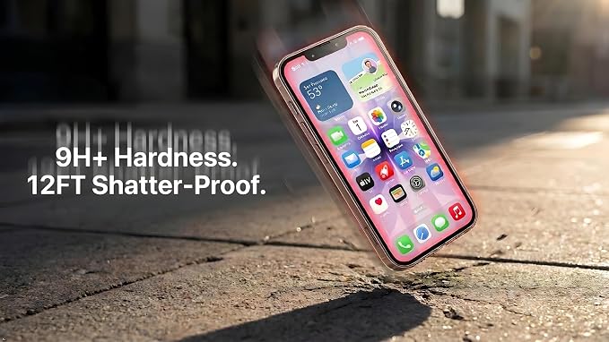 Red Light Converter Screen Protector for [iPhone 16 Pro] - 9H+ Anti-Blue Light Tempered Glass Eye and Skin Protection Ultra-Clear Color HD 12FT Shatter-Proof Touch Sensitive