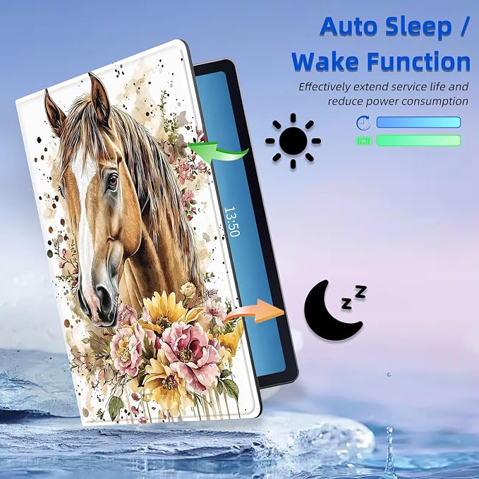 for Amazon Fire Max 11 2023 Release Table Case 11'' Rotating Auto Wake Sleep Leather Table Case for Amazon Fire Max 11 2023 Release Stand Bird Flowers Design for Woman Man