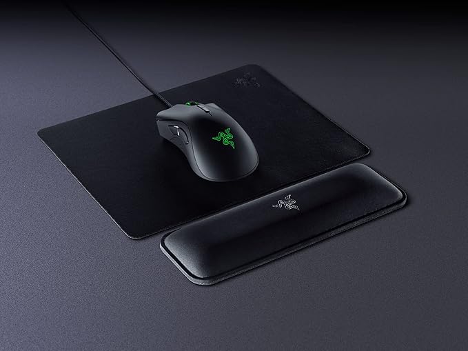 Razer Ergonomic Wrist Rest for Gaming Mice: Anti-Slip Rubber Base - Angled Incline - Classic Black