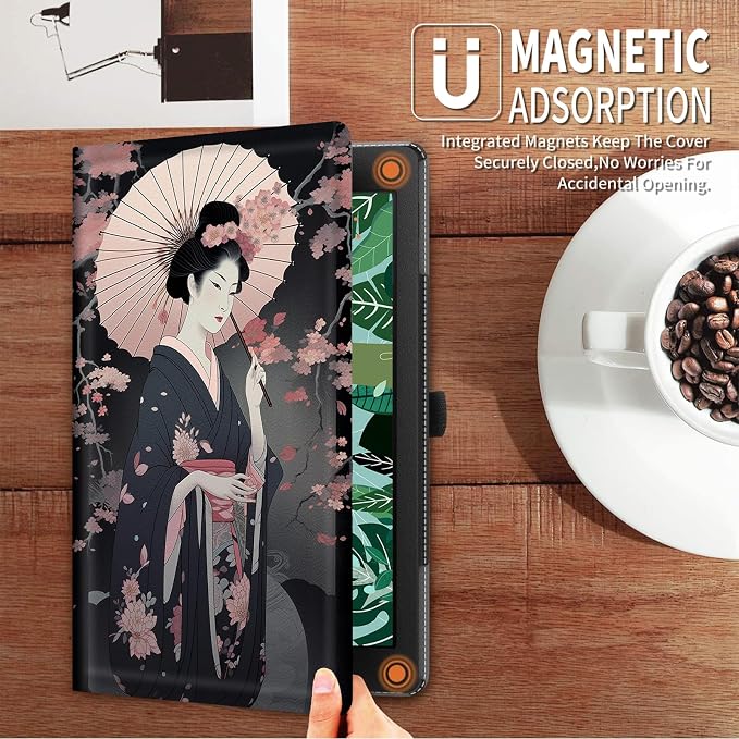 FUYOCWE for iPad Pro 13 Inch Case (M47th Generation2024 Model A2925A2926A3007)PU Leather Slim Folding Stand Case for iPad 13 7th GenAuto Sleep Wake Cover -A Dream Catcher Wolf