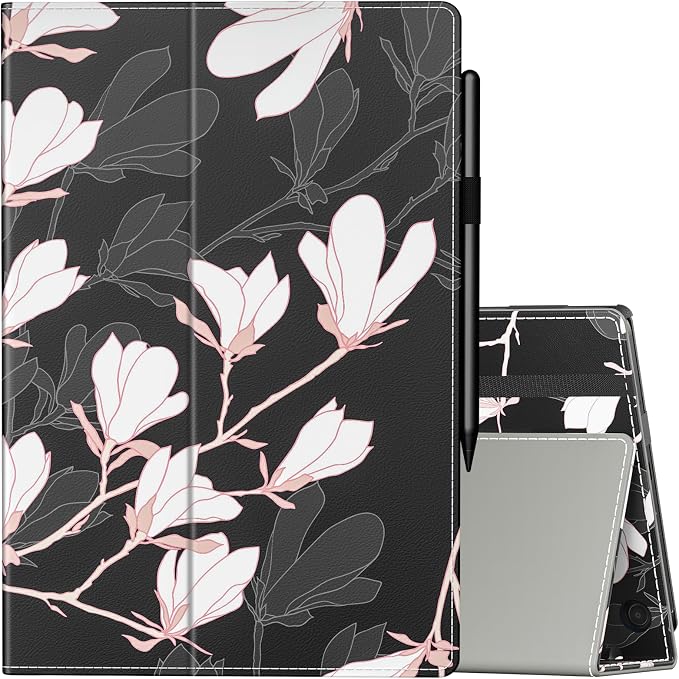 Case for Amazon Kindle Fire HD 10 Tablet (13th/11th Generation 2023/2021 Release) &amp Fire HD 10 Plus Tablet - Slim Folding Stand Folio Cover with Auto Wake/Sleep and Hand Strap Black