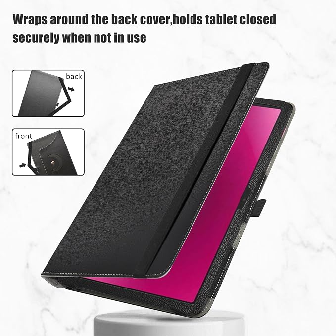 LiuShan Compatible with T-Mobile REVVL Tab 2 Case360 Degree Rotation Stand PU Cover for T-Mobile REVVL Tab 2 5G Tablet 2025 Released 10.1 Tablet（Not Fit Revvl Tab 5G 10.36Black