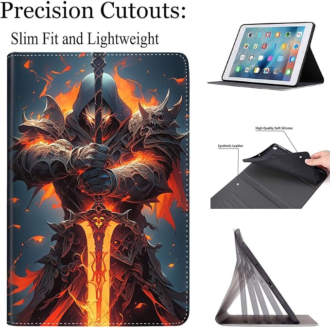 Case for New iPad (A16) 11th Generation 11 Inch 2025for iPad 10th Generation 2022 10.9 Inch Multi-Angle Stand Smart Cover Shockproof with Auto Wake/Sleep Baby Dragon