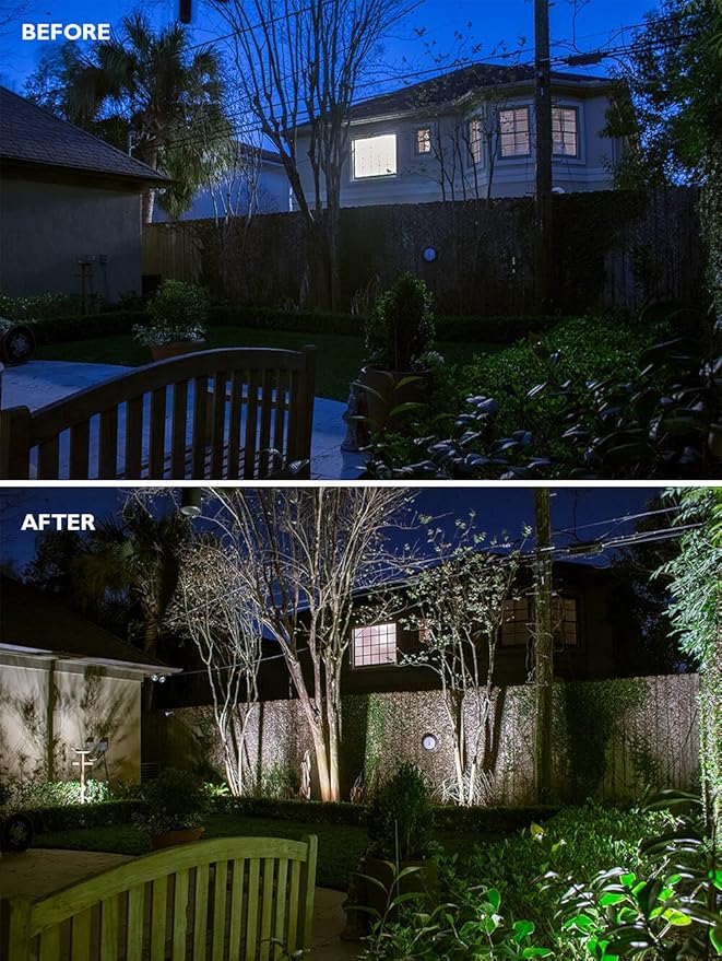 Dusk to Dawn Outdoor Security Flood Lights for Yard, Gen4 15W Industrial Landscape Lighting, 2000LM 5000K Daylight 50W MH Equal Spotlight, 120-277V UL Listed, 5-Year Warranty